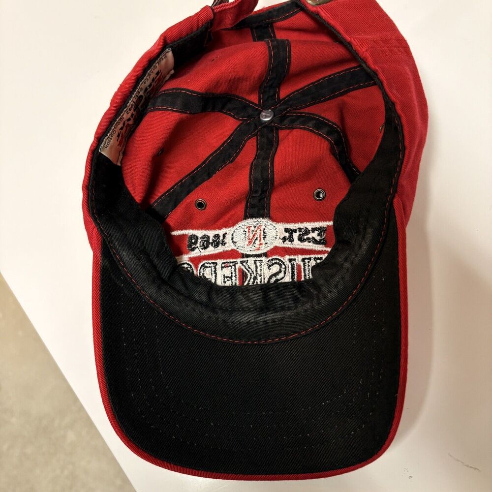 Nebraska Huskers Vintage  Adjustable Hat‎ Cap Zephyr Graf-x RED ON BLACK - Picture 2 of 8